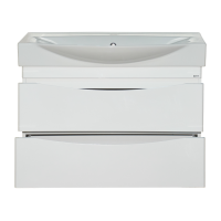 Элвис - 85 Тумба подвесная 2 ящ. белая эмаль