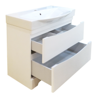 Элвис -105 Тумба напольная с 2 ящ. белая эмаль