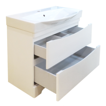 Элвис -105 Тумба напольная с 2 ящ. белая эмаль