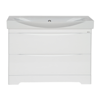 Элвис -105 Тумба напольная с 2 ящ. белая эмаль