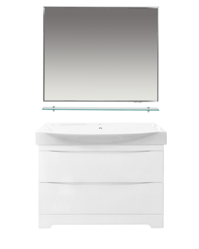 Элвис -105 Тумба напольная с 2 ящ. белая эмаль