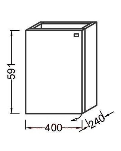 Тумба оранжевый 40 см Jacob Delafon Pop Laminar EB285-N24