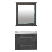 Марта - 70 Тумба подвесная 2 ящ. темный бетон