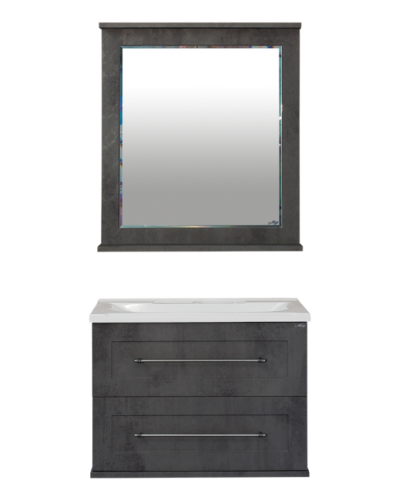 Марта - 70 Тумба подвесная 2 ящ. темный бетон