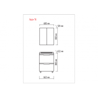 Лайм - 70 Тумба напольная  с 2 ящ. комбинированная