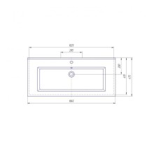 Норд -105 тумба подвесная с 2 ящ. комбинированная