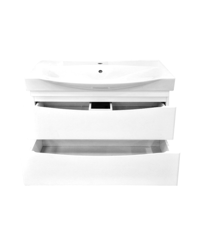 Элвис -105 Тумба подвесная с 2 ящ.белая эмаль