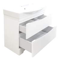 Элвис -105 Тумба подвесная с 2 ящ.белая эмаль