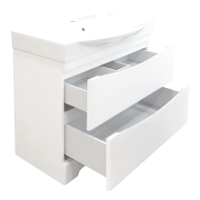 Элвис -105 Тумба подвесная с 2 ящ.белая эмаль