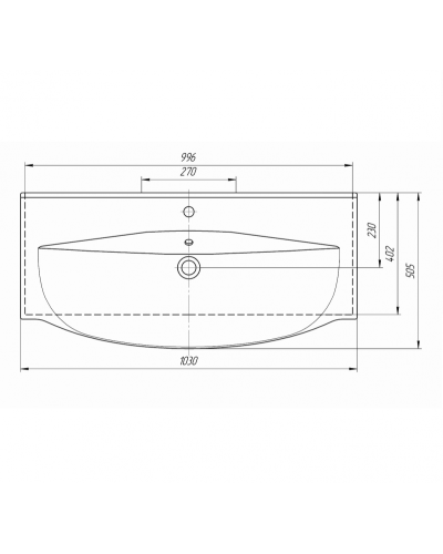 Элвис -105 Тумба подвесная с 2 ящ.белая эмаль