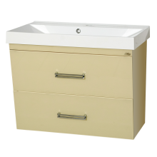 Джулия QVATRO - 90 Тумба подвесная с 2 ящ. конус  бежевая