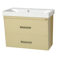 Джулия QVATRO - 90 Тумба подвесная с 2 ящ. конус  бежевая