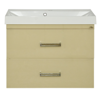 Джулия QVATRO - 90 Тумба подвесная с 2 ящ. конус  бежевая