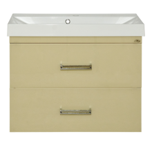 Джулия QVATRO - 90 Тумба подвесная с 2 ящ. конус  бежевая