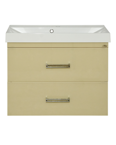 Джулия QVATRO - 90 Тумба подвесная с 2 ящ. конус  бежевая