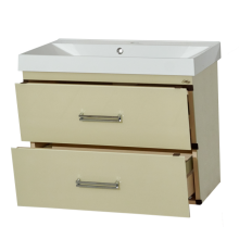 Джулия QVATRO - 90 Тумба подвесная с 2 ящ. конус  бежевая