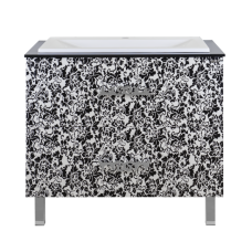 Мадлен BOSTON - 80 Тумба с 2 ящ. комб. черно-белая