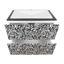 Мадлен BOSTON - 80 Тумба с 2 ящ. комб. черно-белая