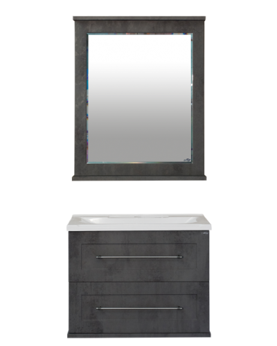 Марта - 60 Тумба подвесная  2 ящ. темный бетон