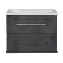 Марта - 60 Тумба подвесная  2 ящ. темный бетон