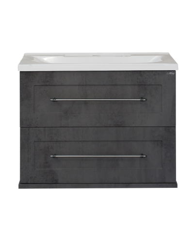 Марта - 60 Тумба подвесная  2 ящ. темный бетон