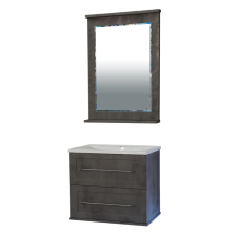 Марта - 60 Тумба подвесная  2 ящ. темный бетон