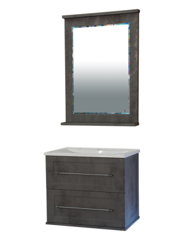 Марта - 60 Тумба подвесная  2 ящ. темный бетон