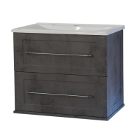 Марта - 60 Тумба подвесная  2 ящ. темный бетон