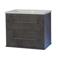 Марта - 60 Тумба подвесная  2 ящ. темный бетон