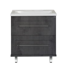 Марта - 80 Тумба напольная 2 ящ. темный бетон