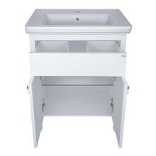 Адель - 80 Тумба 1 ящ. белая эмаль