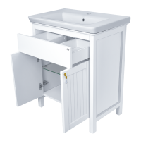 Адель - 80 Тумба 1 ящ. белая эмаль