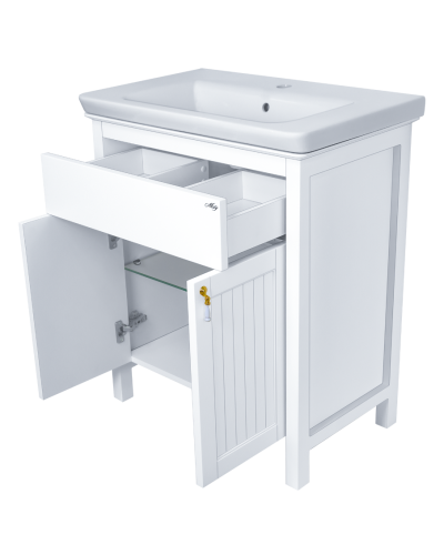 Адель - 80 Тумба 1 ящ. белая эмаль