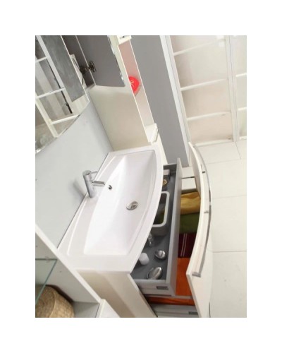 Тумба белый жемчуг 80 см Акватон Севилья 1A126301SEG30