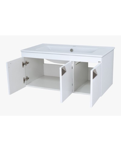 Сахара - 90 Тумба прямая подвесная белая