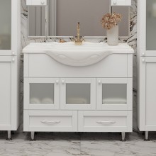 Латте -105 Тумба с 2 ящ. белая эмаль