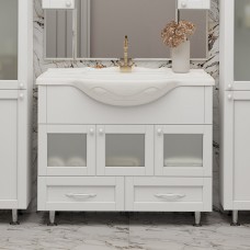 Латте -105 Тумба с 2 ящ. белая эмаль