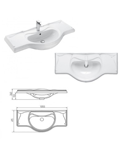 Латте -105 Тумба с 2 ящ. бежевая эмаль