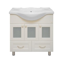 Латте - 85 Тумба с 2 ящ. бежевая эмаль