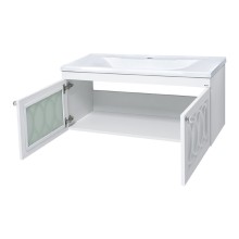 ТОНДО -100 Тумба подвесная белая