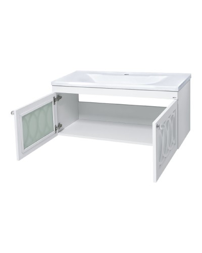 ТОНДО -100 Тумба подвесная белая