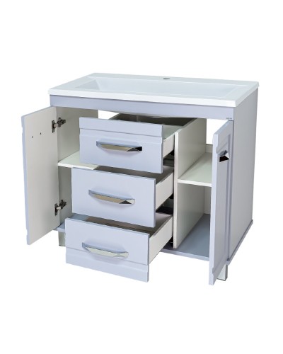 Терра - 90 Тумба с 3 ящ. серая