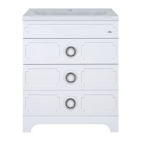 Лейла - 80 Тумба с 3 ящ. белая