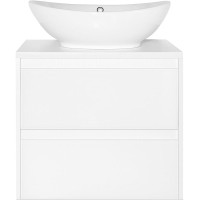 Тумба под раковину Style Line Монако 60 Люкс Plus ЛС-00000632 подвесная Осина белая Белый Лакобель