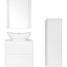 Тумба под раковину Style Line Монако 60 Люкс Plus ЛС-00000632 подвесная Осина белая Белый Лакобель