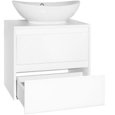 Тумба под раковину Style Line Монако 60 Люкс Plus ЛС-00000632 подвесная Осина белая Белый Лакобель