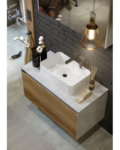 Корпус тумбы под раковину Aqwella 5 Stars Mobi 100 MOB0110BS подвесной без передней панели