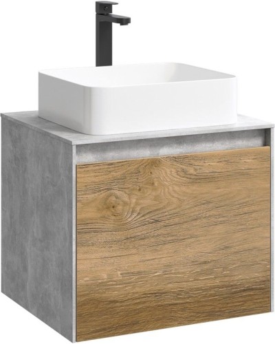 Корпус тумбы под раковину Aqwella 5 Stars Mobi 60 MOB0106BS подвесной Бетон светлый