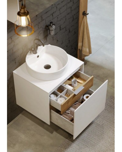 Корпус тумбы под раковину Aqwella 5 Stars Mobi 60 MOB0106BS подвесной Бетон светлый