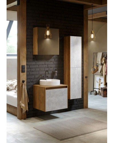 Корпус тумбы под раковину Aqwella 5 Stars Mobi 60 MOB0106DB подвесной Дуб балтийский